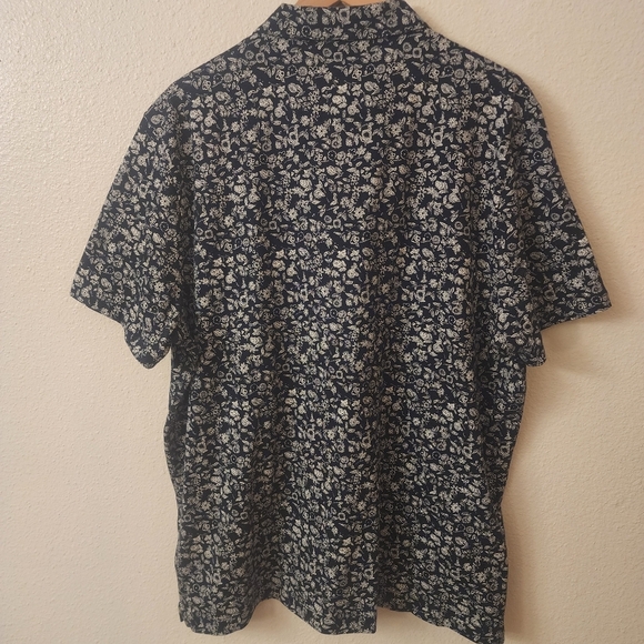 Perry Ellis Floral Pima Cotton Blend Black Polo Shirt Mens XXL - Picture 8 of 11